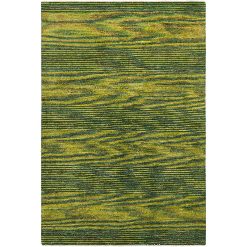 Isabelline OneofaKind Didcot HandKnotted Wool Hunter Green Area Rug